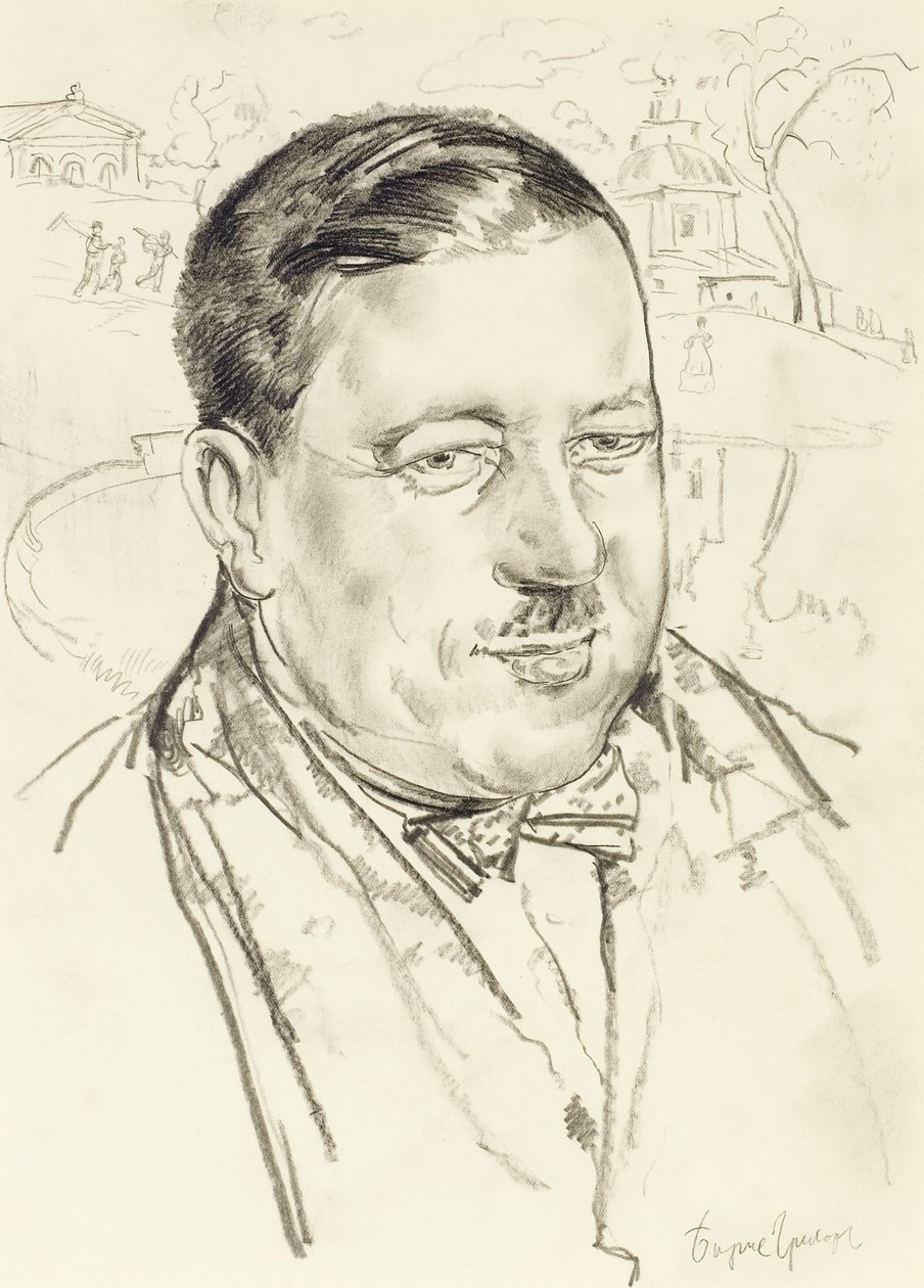 Portrét umělce Ilji Mashkova od Boris Dmitrievich Grigoriev