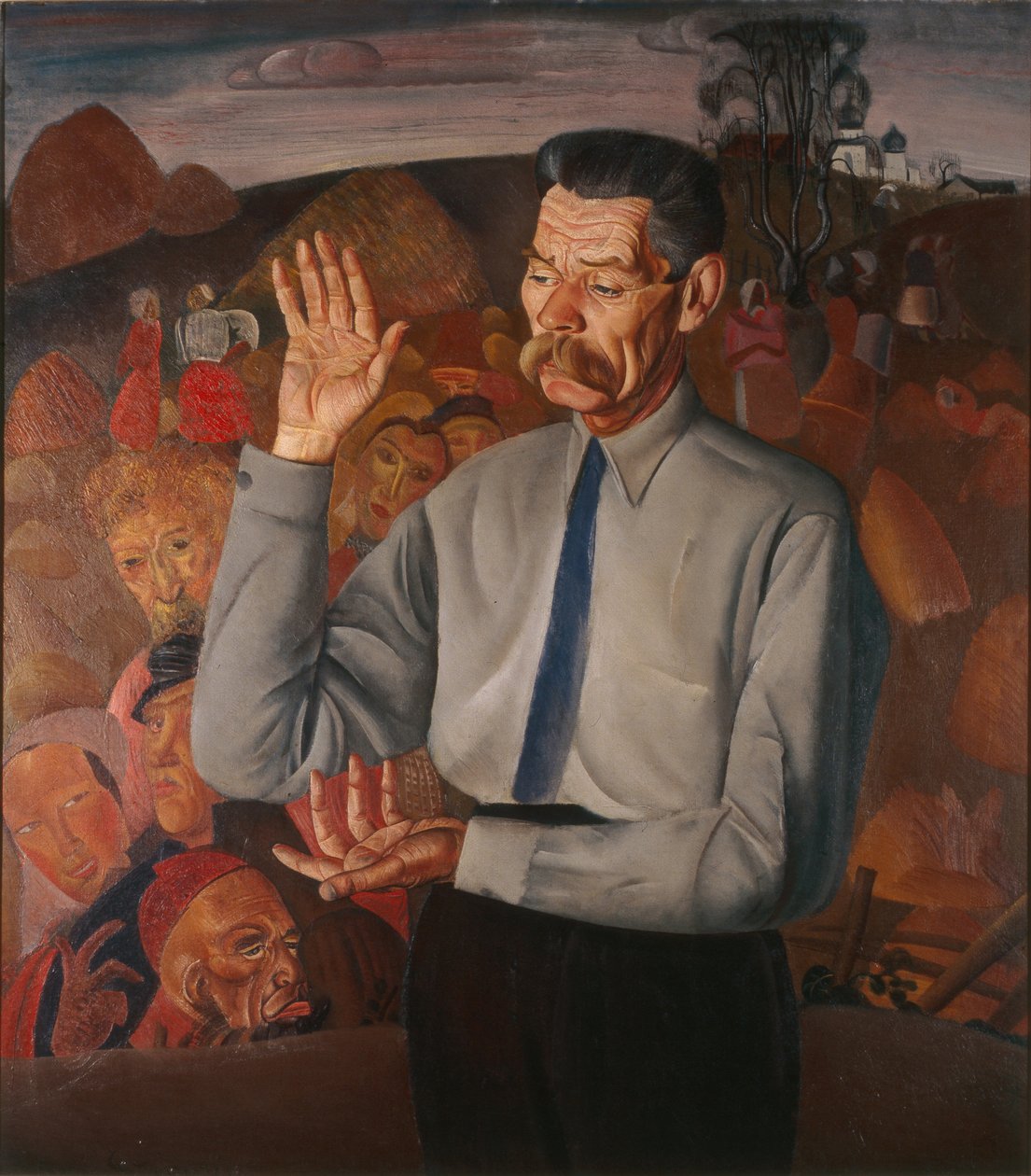 Portrét autora Maxima Gorkého 1868-1939, 1926 od Boris Dmitrievich Grigoriev