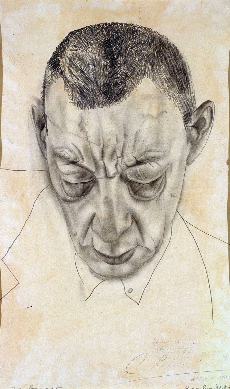 Portrét skladatele Sergeje Rachmaninova 1873-1943, 1930 od Boris Dmitrievich Grigoriev