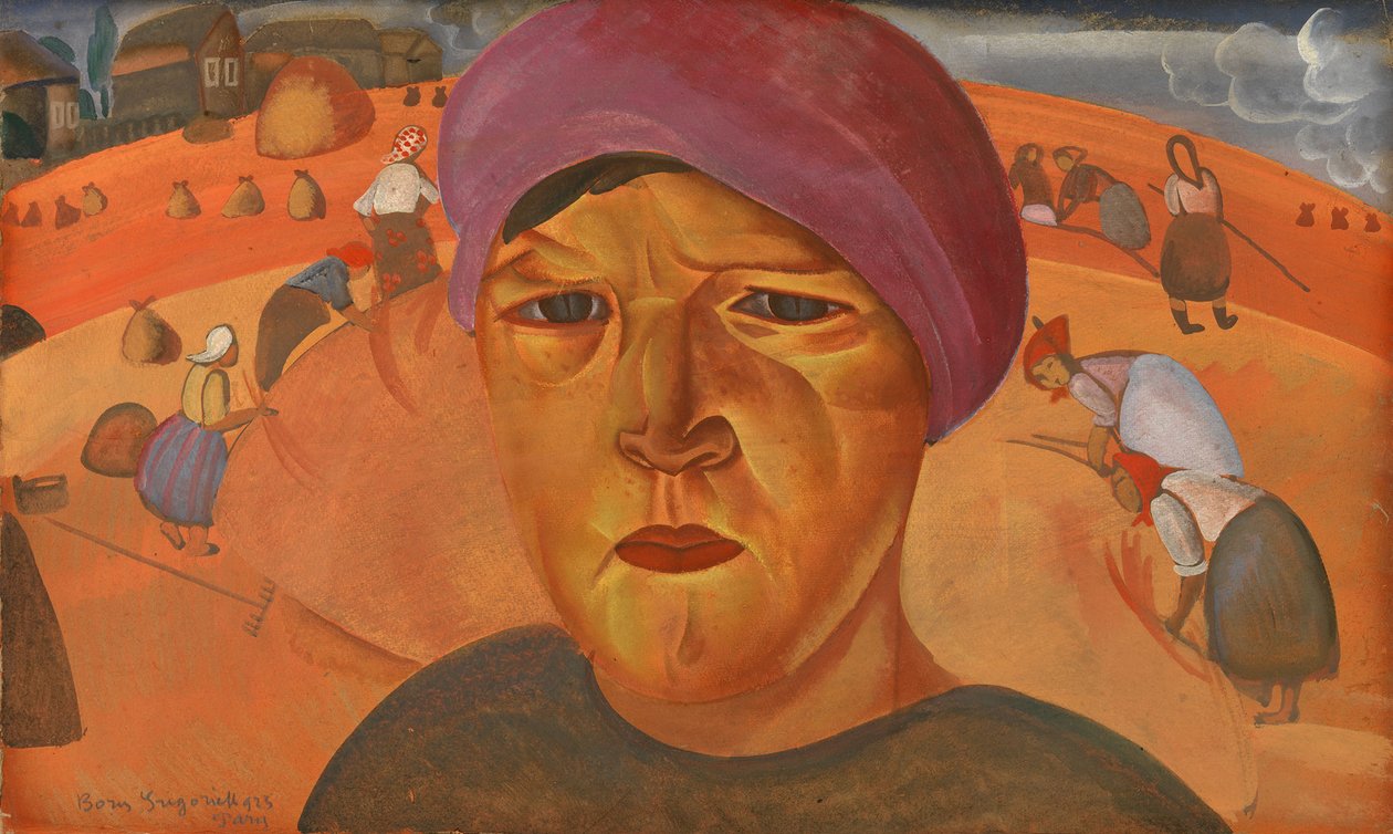 Ruská rolnice Ze série Les Visages de Russie, 1923 od Boris Dmitrievich Grigoriev