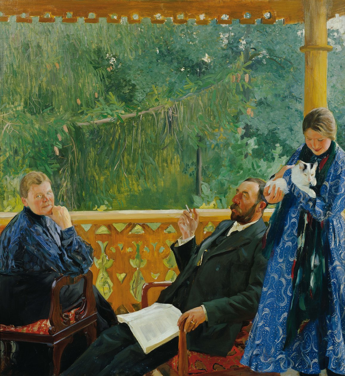 Rodinný portrét Portrét rodiny Polenowů, 1904-1905. od Boris Mikhailovich Kustodiev