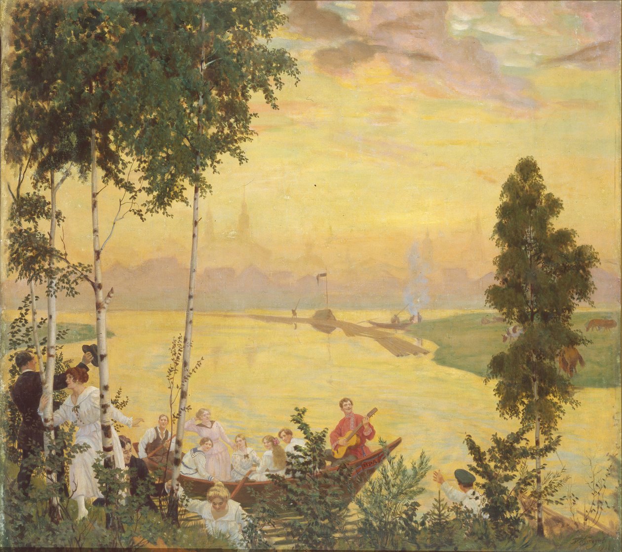 Country Trip, 1918 od Boris Mikhailovich Kustodiev