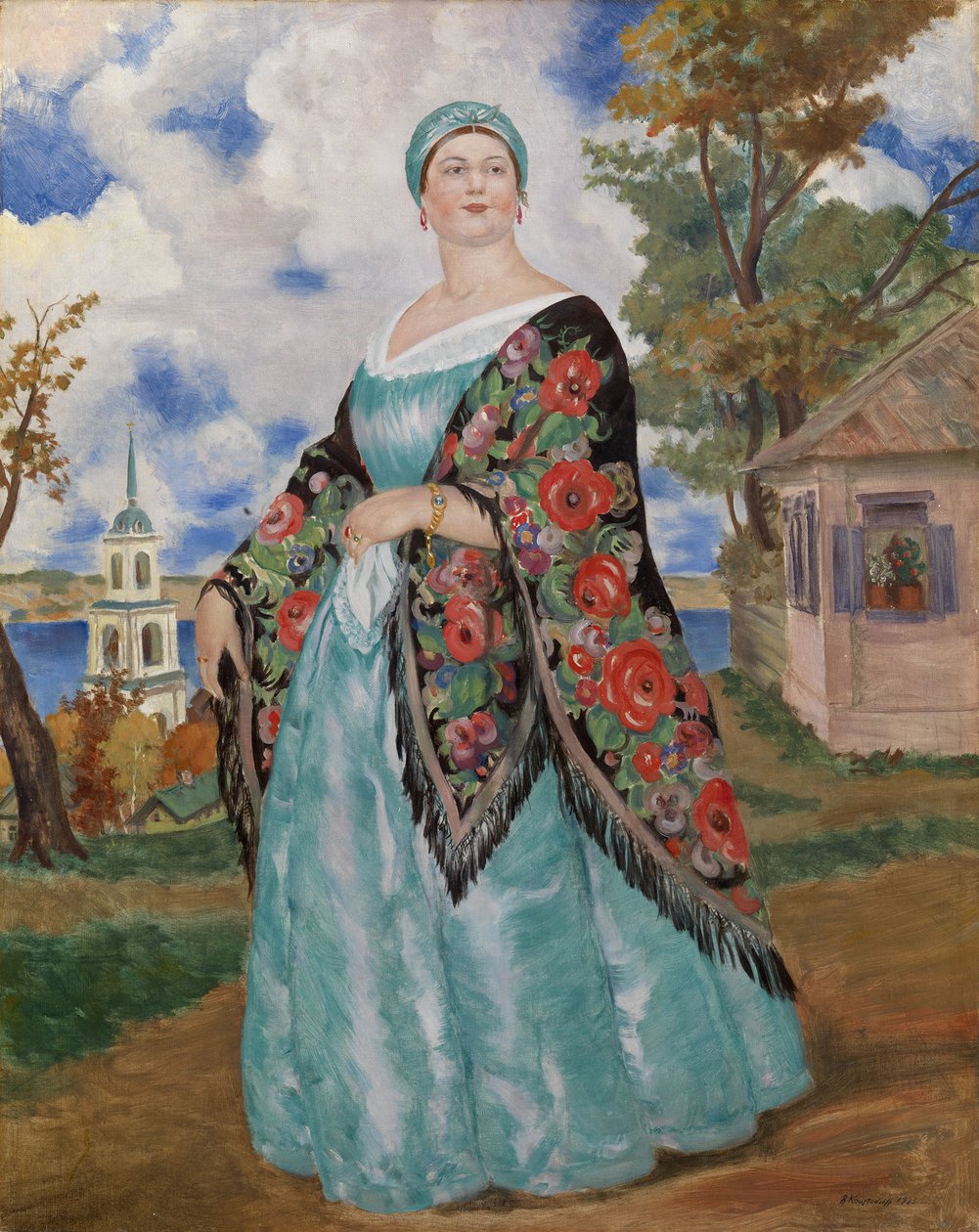 Kupcova manželka, 1923 od Boris Mikhailovich Kustodiev