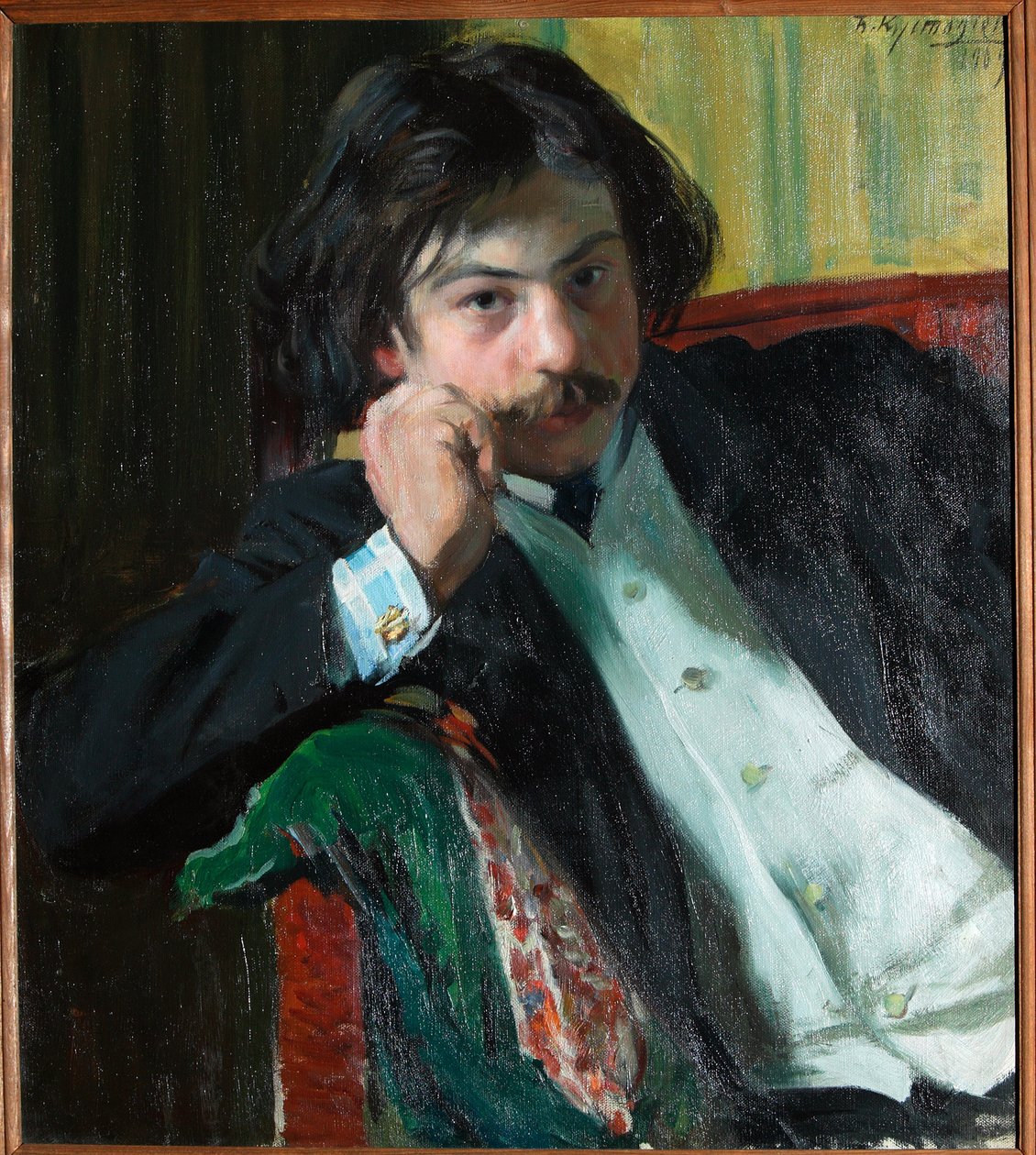 Portrét básníka Janka Lavrina (1887-1986). Peinture de Boris Michailovič Kustodiev (Kustodiev) (1878-1927), huile sir toile od Boris Mikhailovich Kustodiev
