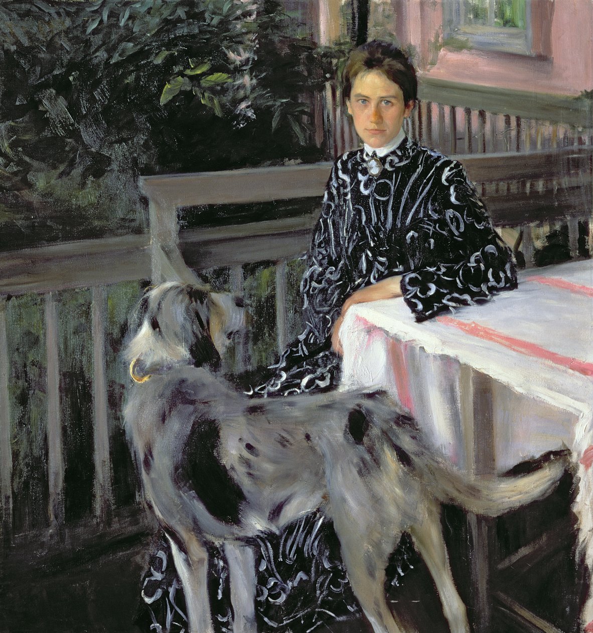 Portrét Julie Yevstafievna Kustodieva (1880-1942), manželky umělce, 1903 od Boris Mikhailovich Kustodiev