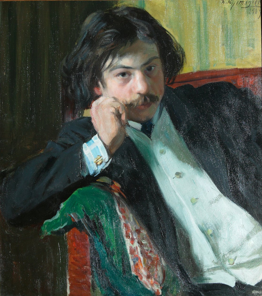 Portrét básníka Janka Lavrina 1887-1986, 1909 od Boris Mikhailovich Kustodiev
