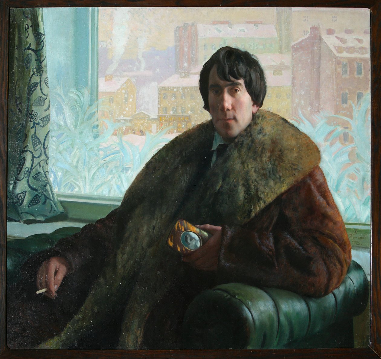 Portrét sochaře a architekta Isidora Zolotarevského 1885-1961, 1922 od Boris Mikhailovich Kustodiev