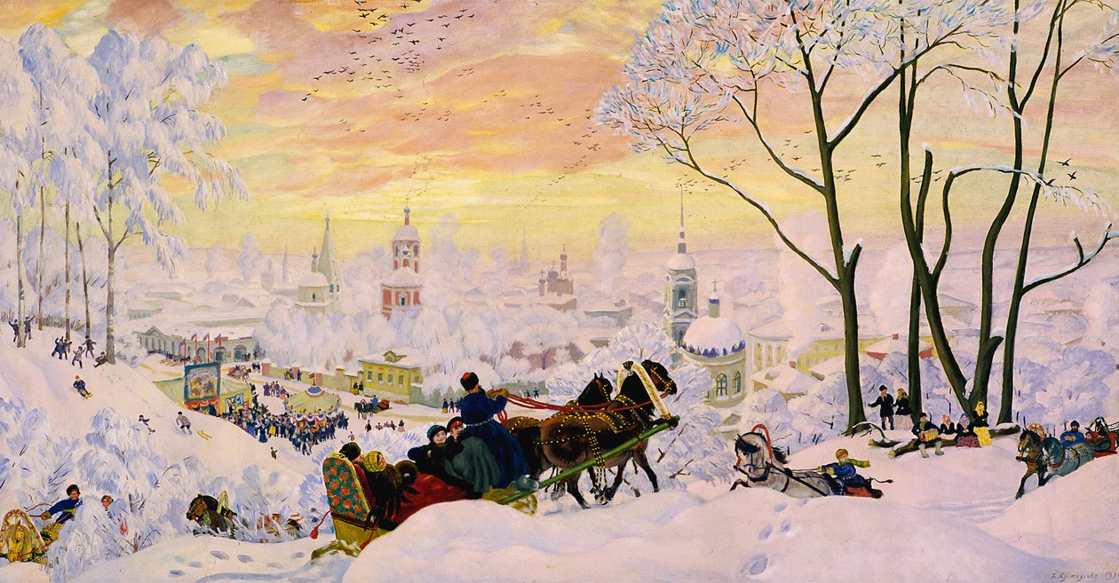 Masopust, 1916 od Boris Mikhailovich Kustodiev