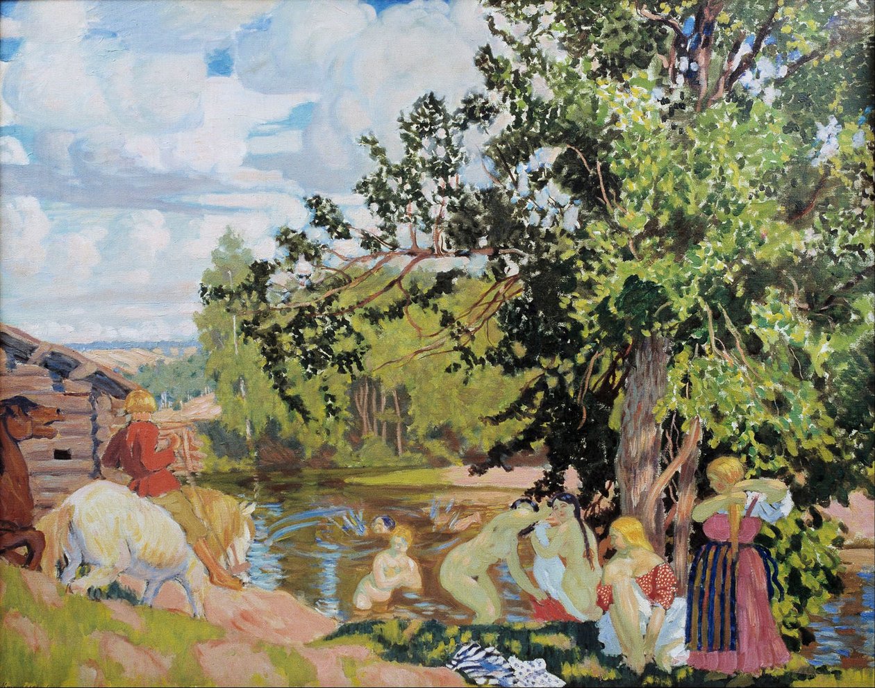 The Bath, 1910 od Boris Mikhailovich Kustodiev