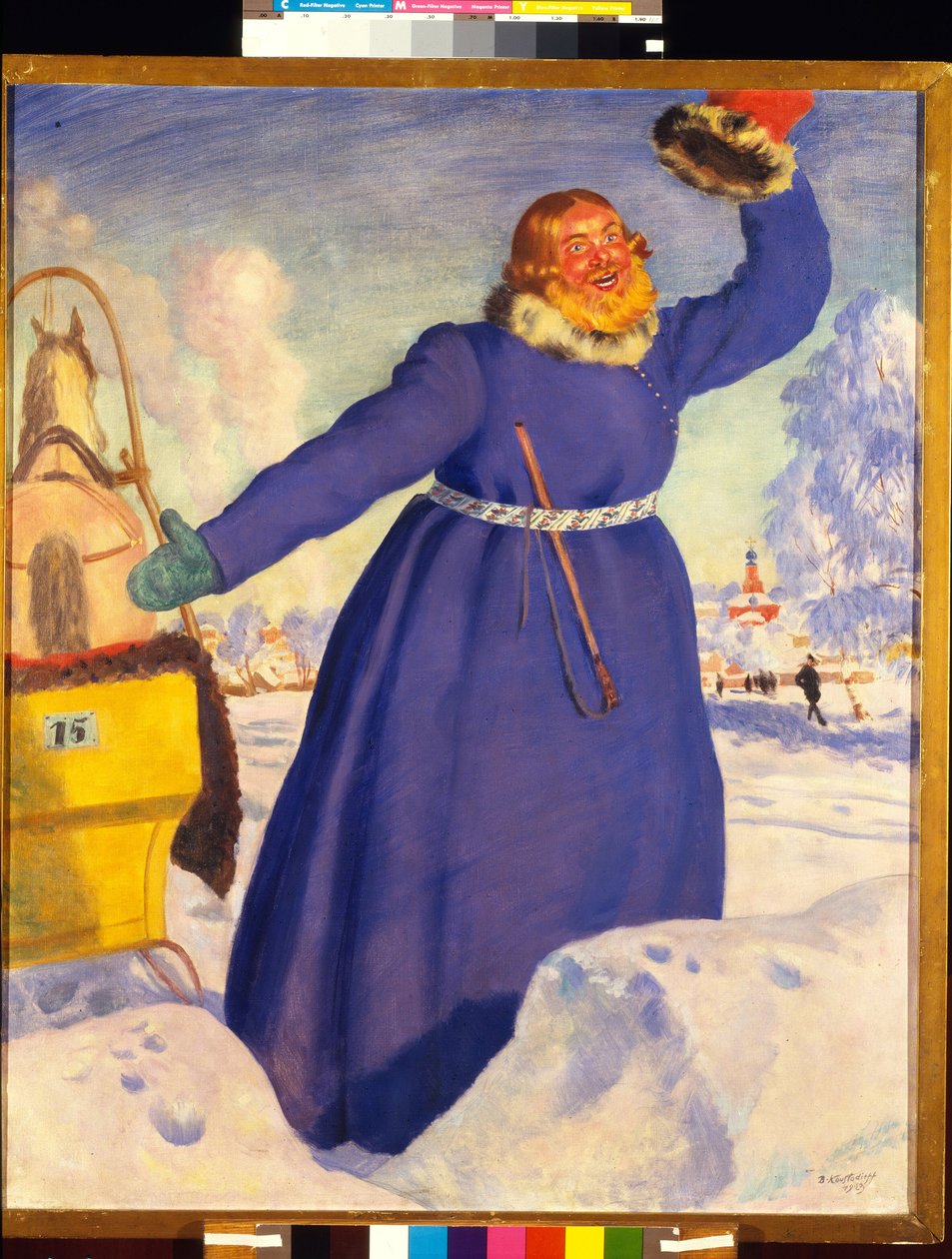 Bezohledný kočí. Dílo Borise Michayloviče Kustodieva (Koustodiev) (1878-1927), akvarel na papíře od Boris Mikhailovich Kustodiev