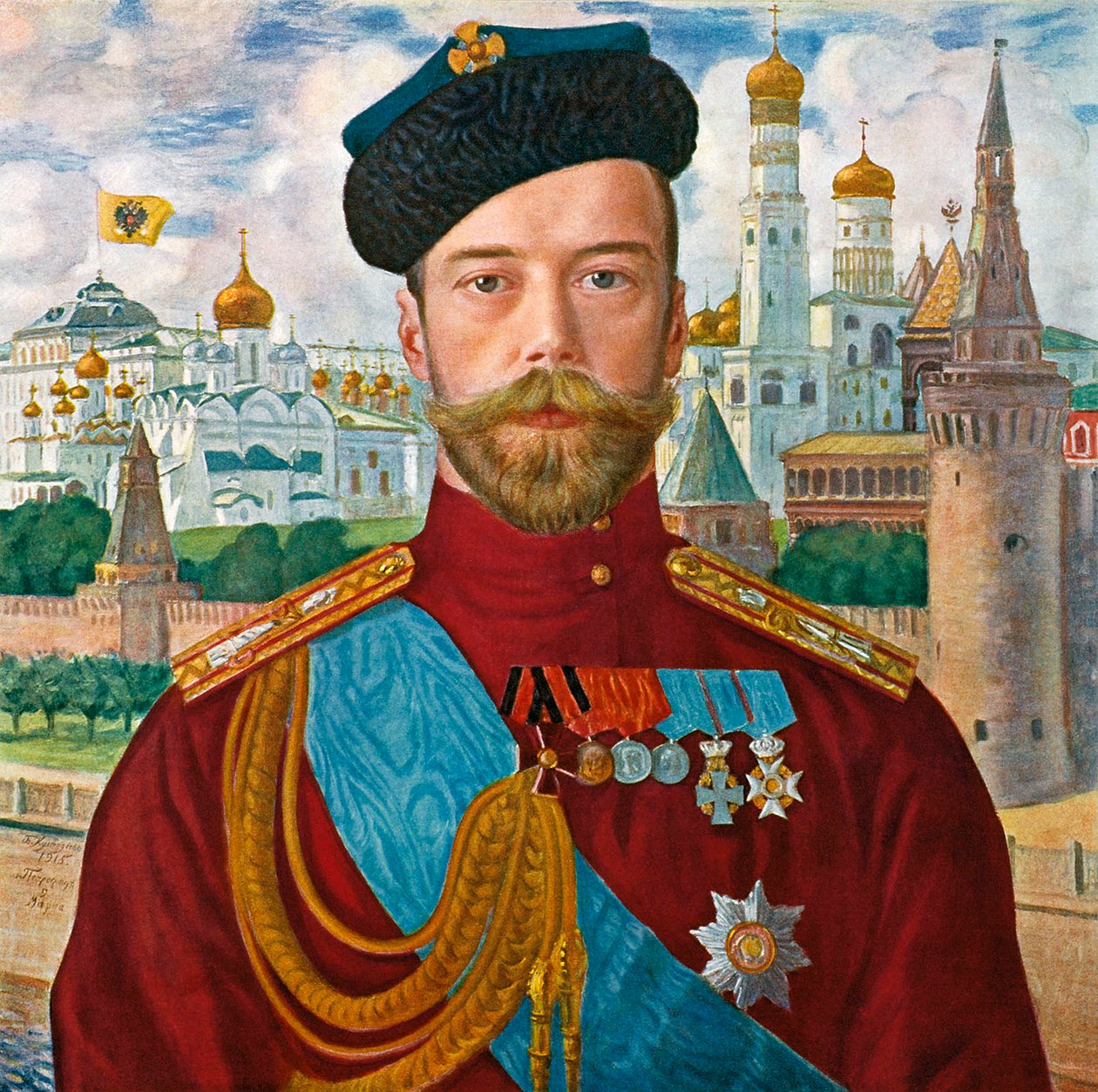 Car Nicholas II Ruska, 1915. od Boris Mikhailovich Kustodiev