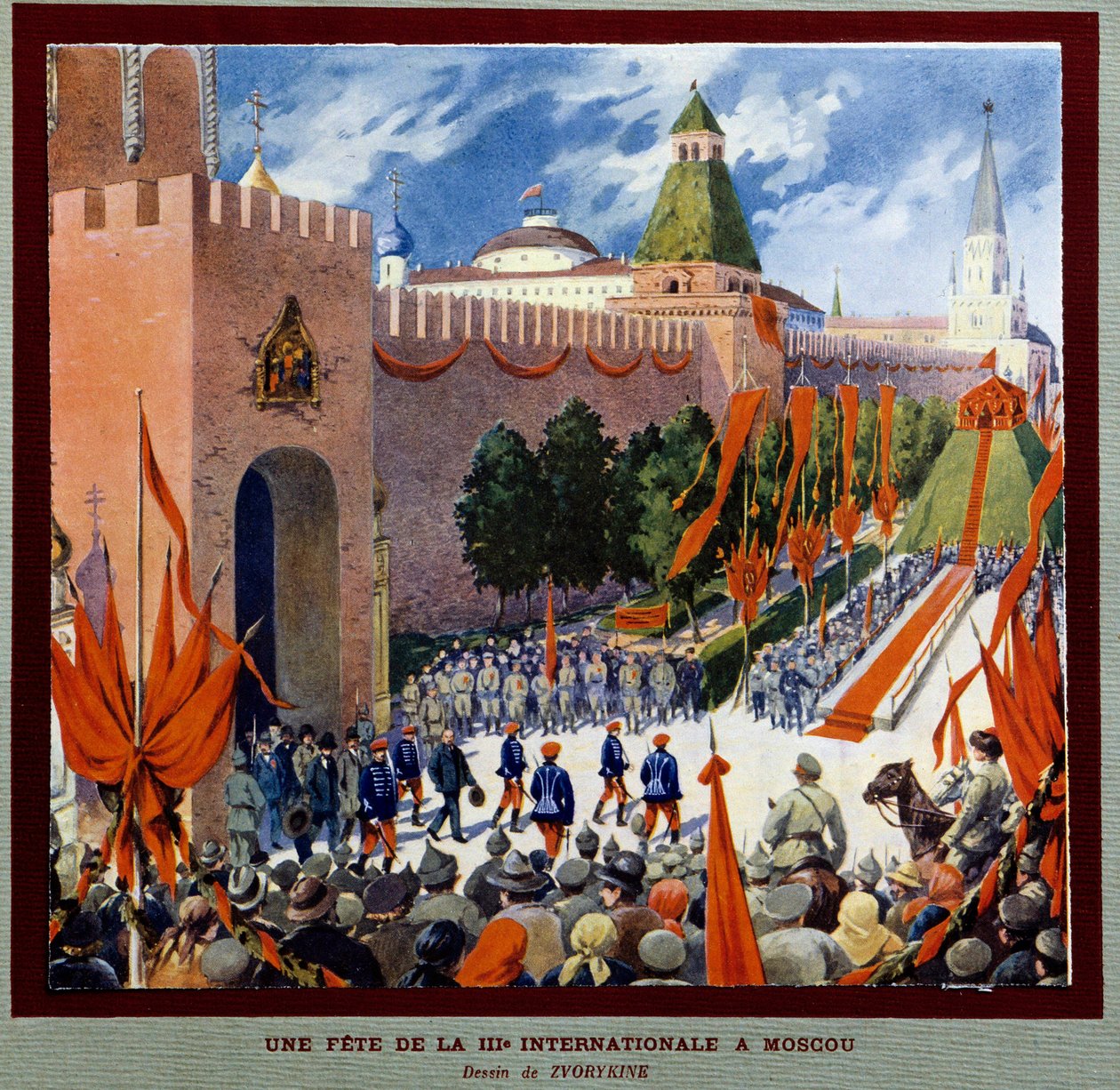 Oslava Třetí internacionály v Moskvě Třetí internacionála (nebo Komintern či Komunistická internacionála) byla založena 2.3.1919. Kresba Boris Zvorykin (1872-1935). Ústav sociálních dějin, Montreuil od Boris Vasilievich Zvorykin