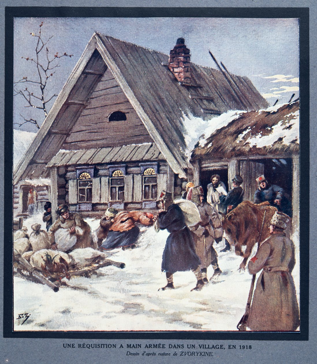 Potřebné zásoby ozbrojených sil ve vesnici od Boris Vasilievich Zvorykin