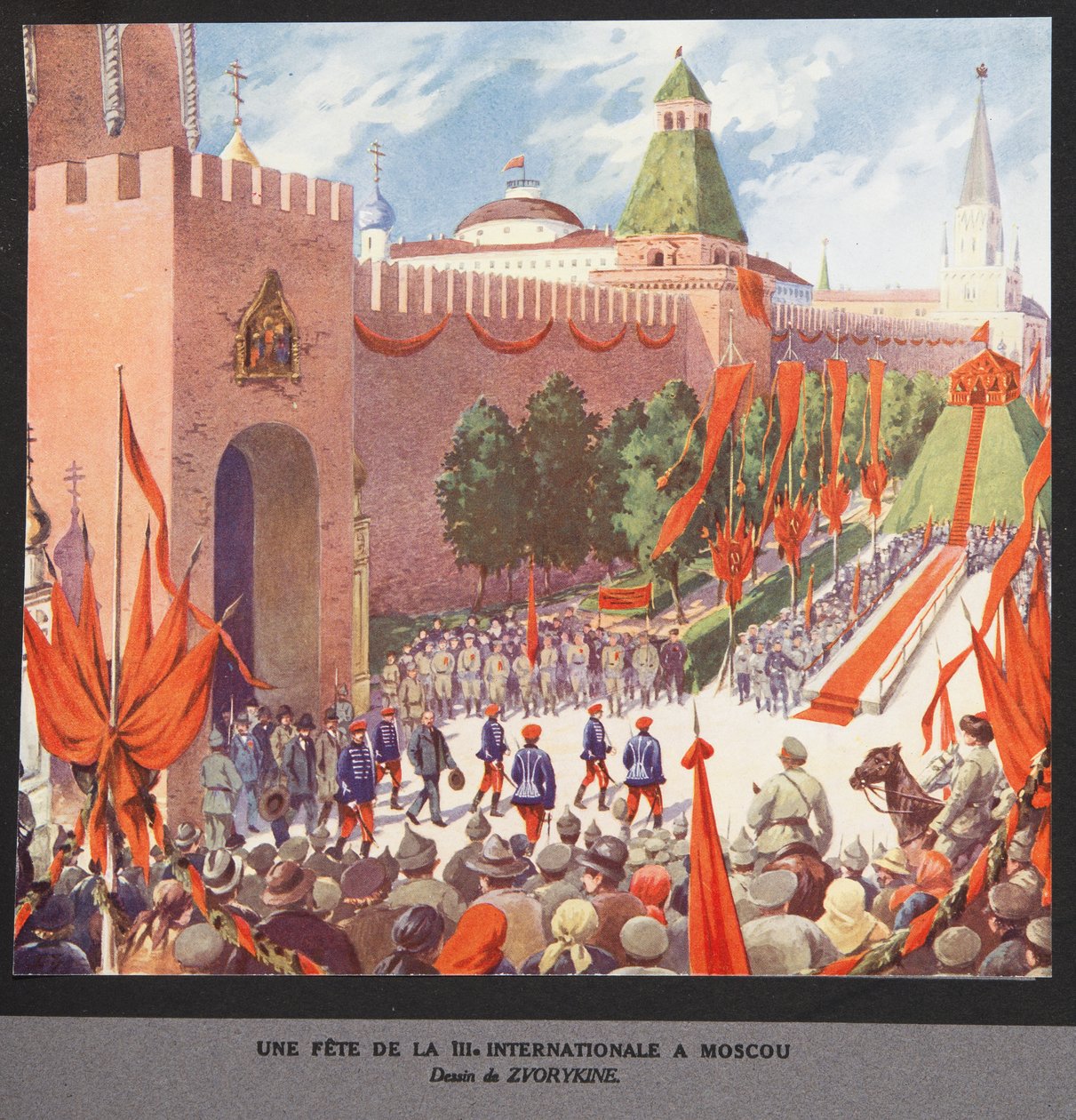 Oslava třetí internacionály, Moskva od Boris Vasilievich Zvorykin