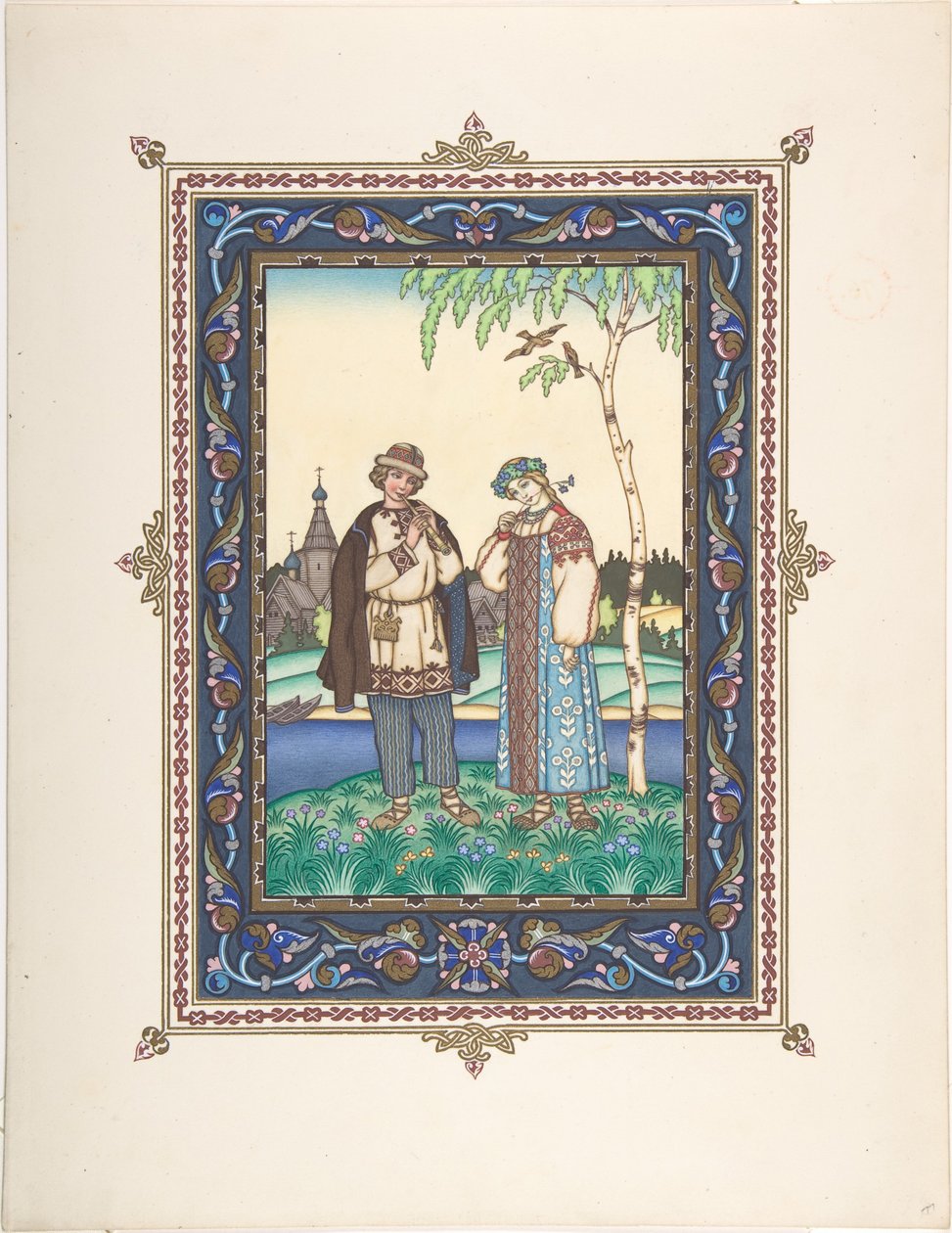 Ilustrace k pohádce Sněgurochka, c. 1925 od Boris Vasilievich Zvorykin