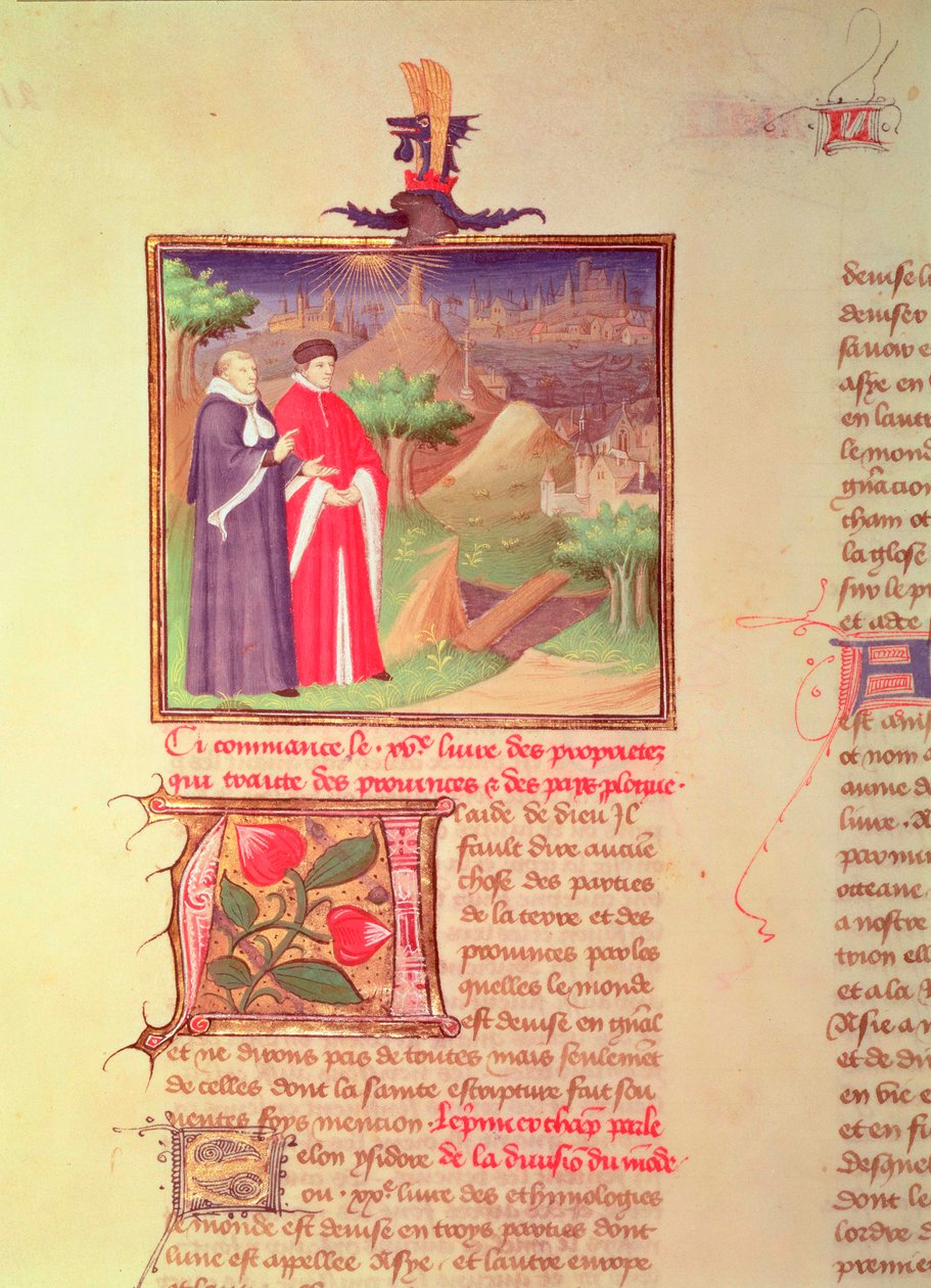 Paní Fr 9141 fol.217v Scholar and Nobleman, z „Livre des Proprietes des Choses“ od Barthelemyho l
