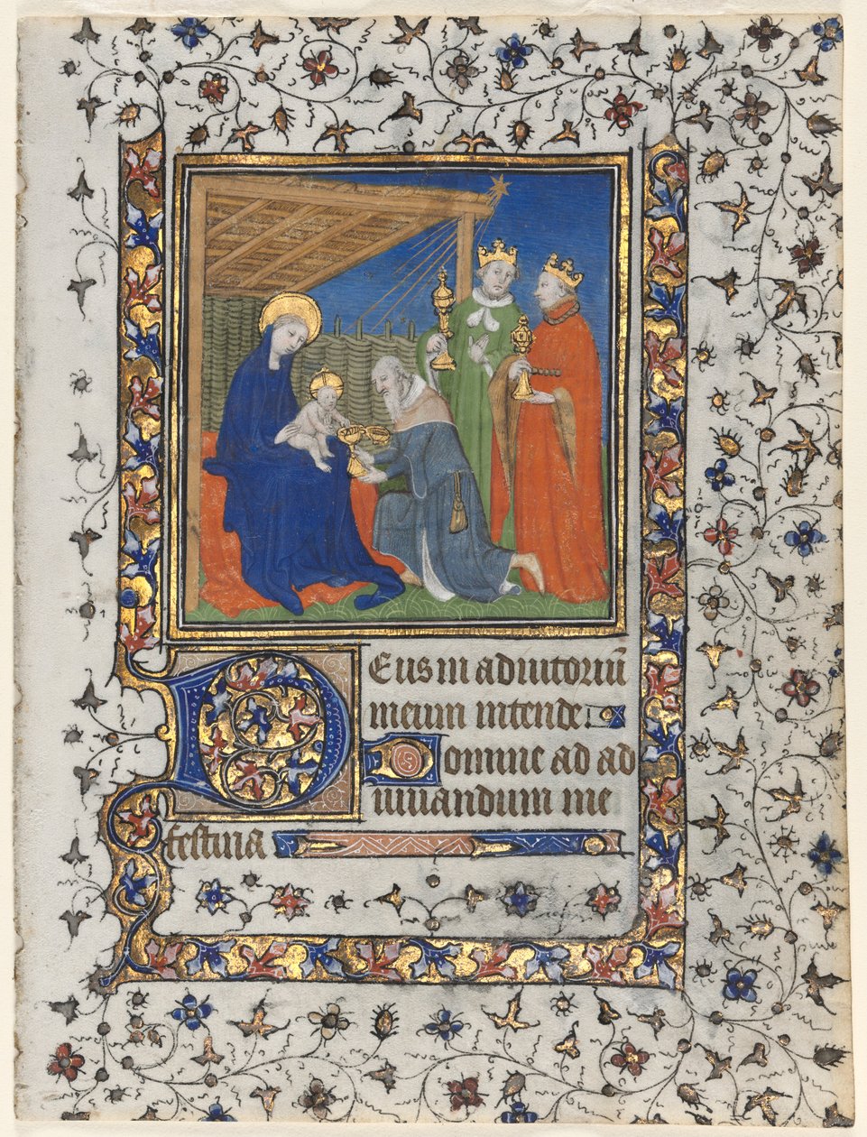 Bifolio z knihy hodin: Klanění tří králů, c. 1415. od Boucicaut Master