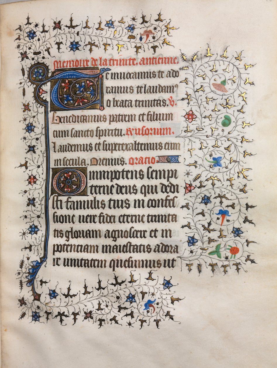 Book of Hours Use of Paris: Decorated Initial, c. 1420. od Boucicaut Master