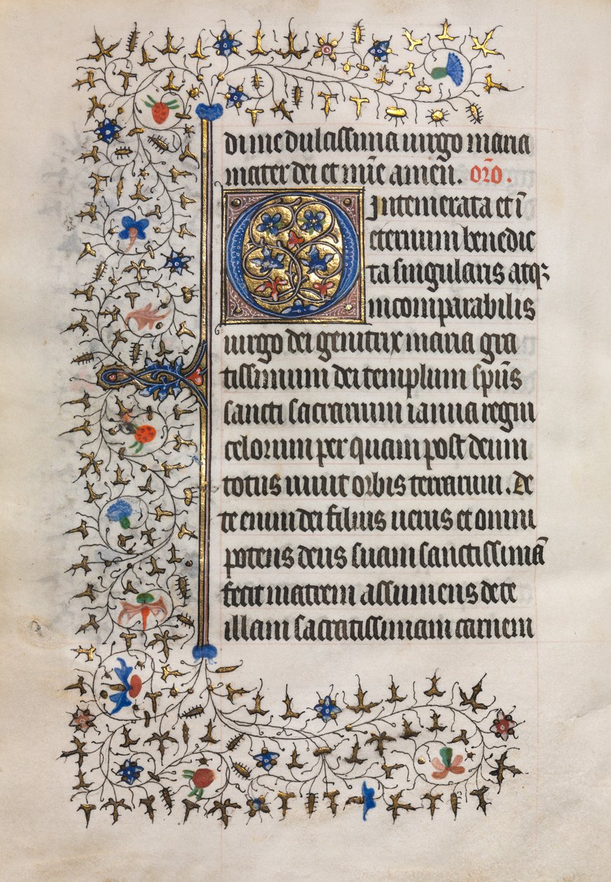 Book of Hours Use of Paris: Decorated Initial, c. 1420. od Boucicaut Master