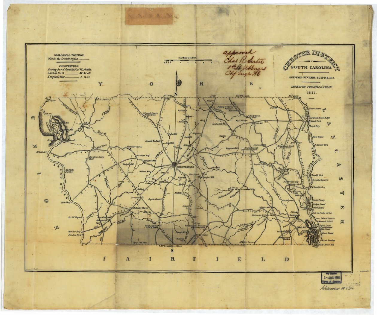 Chester District, South Carolina LOC od Boyd Mills