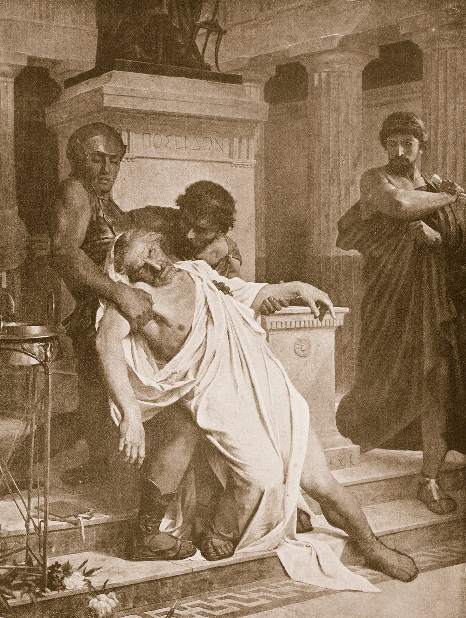 The Death of Demosthenes, ilustrace z 