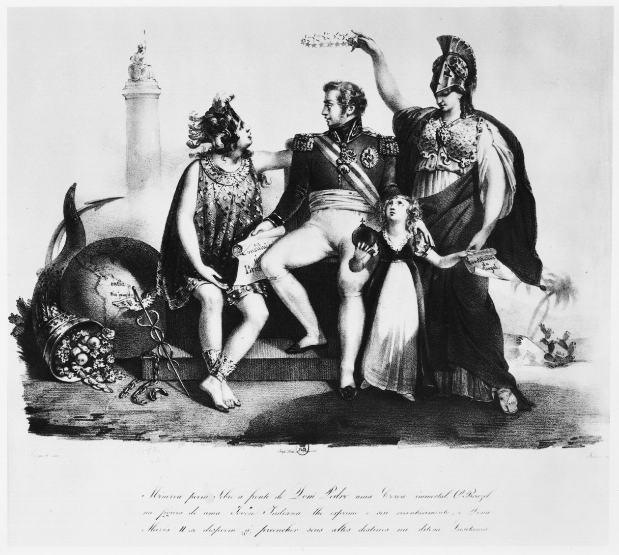 Pedro I. (1798-1834) brazilský císař, 19. století od Brazilian School