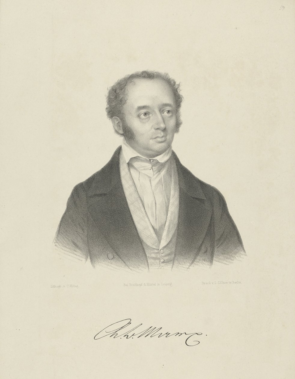 Portrét Adolpha Bernharda Marxe 1795-1866, c. 1830-1840. od Breitkopf and Härtel