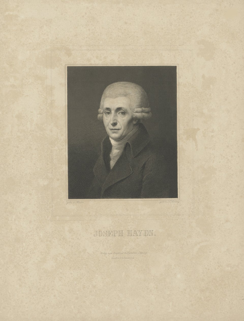 Portrét skladatele Josepha Haydna 1732-1809, c. 1827. od Breitkopf and Härtel