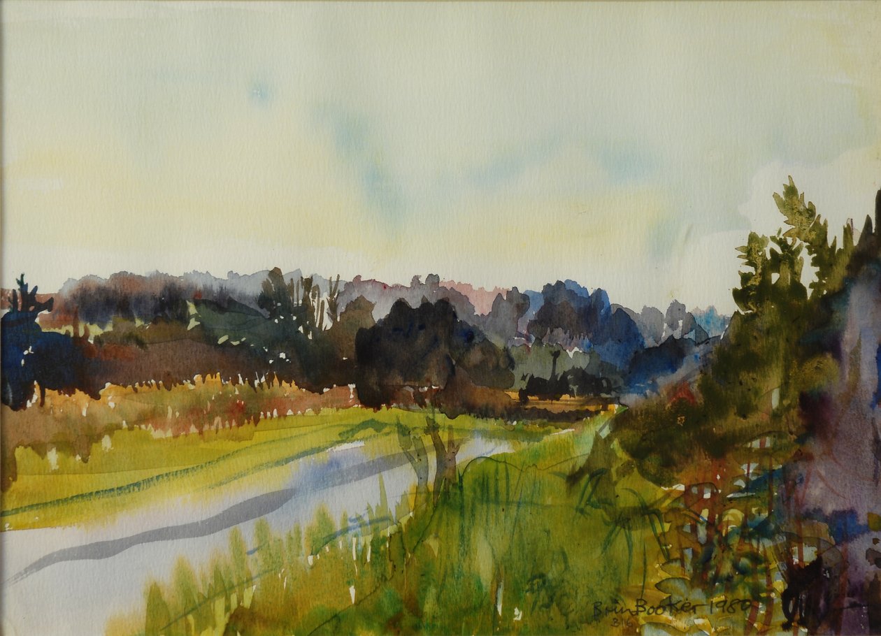 Country Road, 1980 (wc na papíře) od Brenda Brin Booker