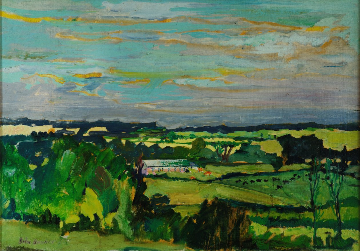 Přes údolí, Bedfordshire, 1973 od Brenda Brin Booker