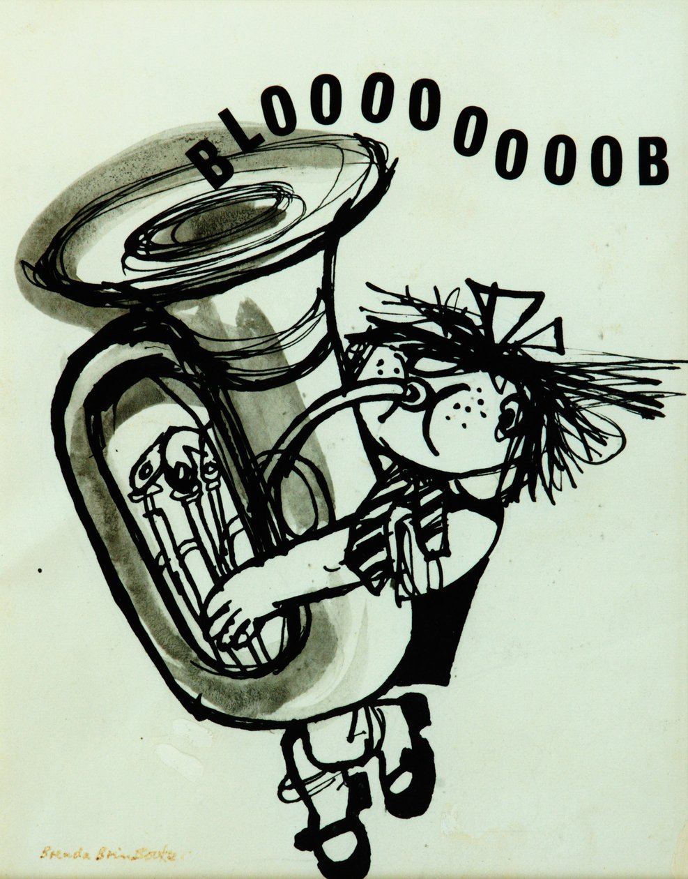 Blooooob! (inkoust na papíře) od Brenda Brin Booker