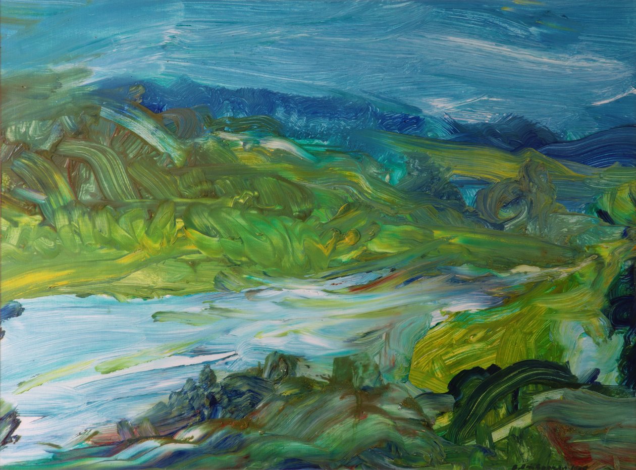 Blue River Landscape II, 1988 od Brenda Brin Booker