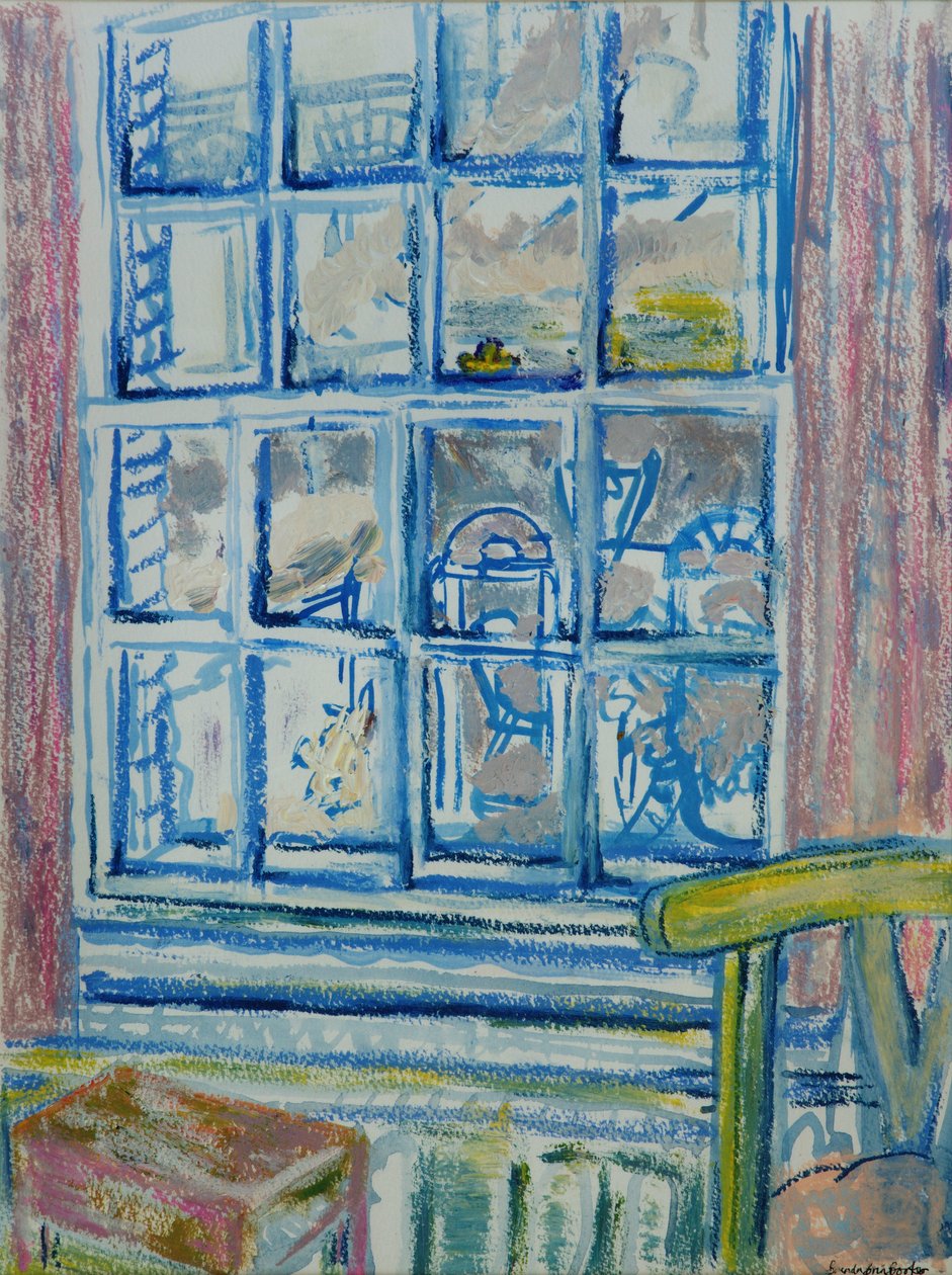 Okno do ložnice (olej a pastel na papíře) od Brenda Brin Booker