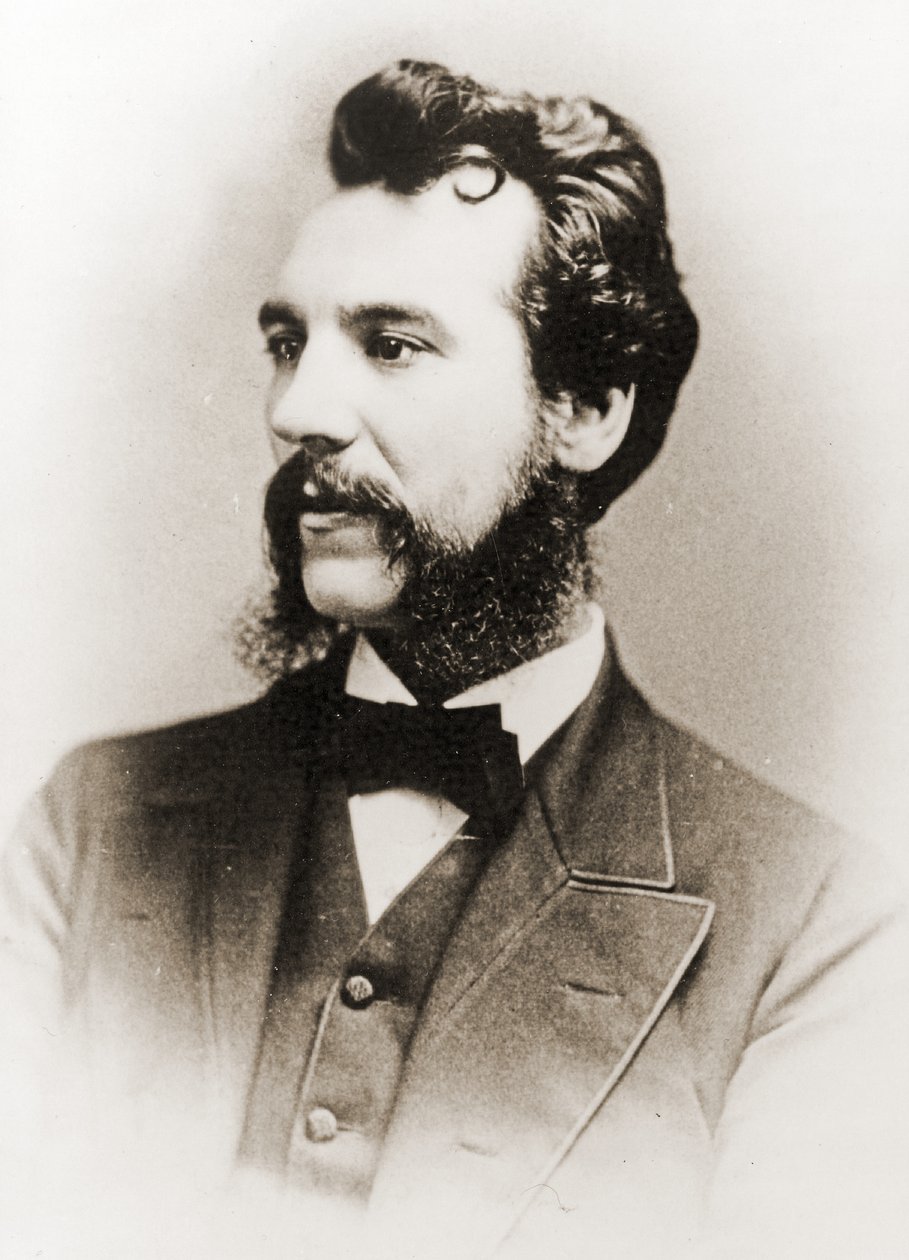 Alexander Graham Bell, 1876 (sépiová fotografie) od British Photographer