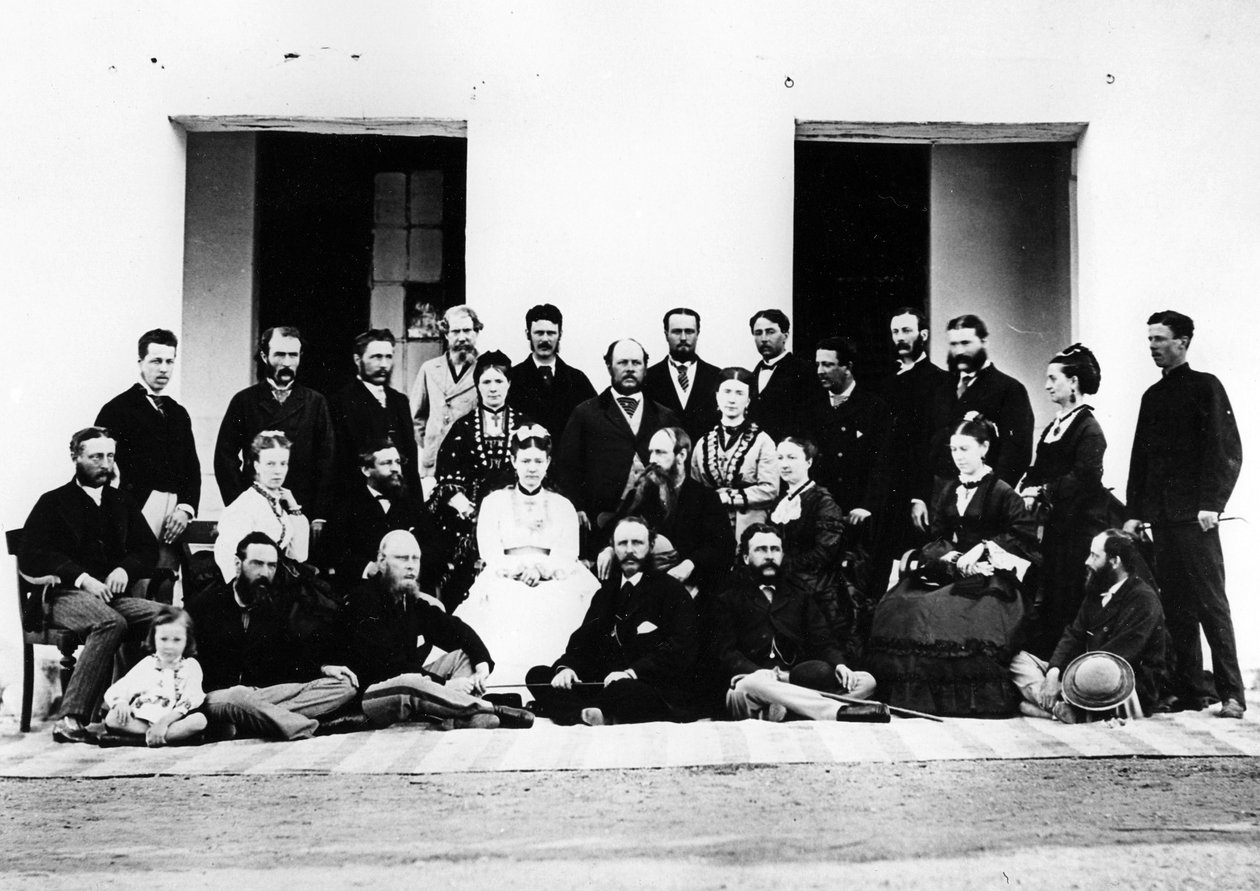 Skupina v Nixons Oodeypore, kolem roku 1871 od British Photographer