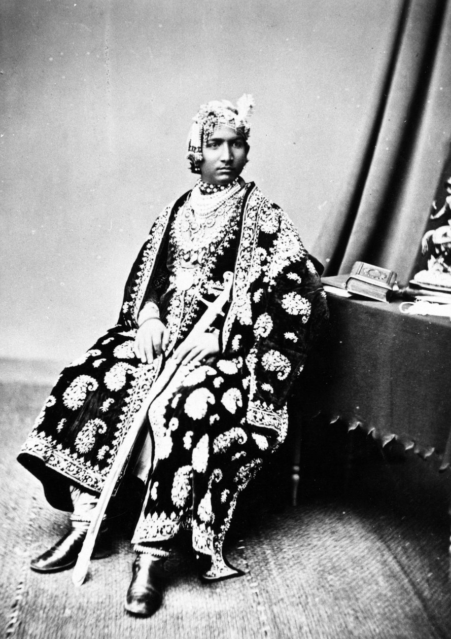 Maharaja z Alwar, c. 60. léta 19. století od British Photographer