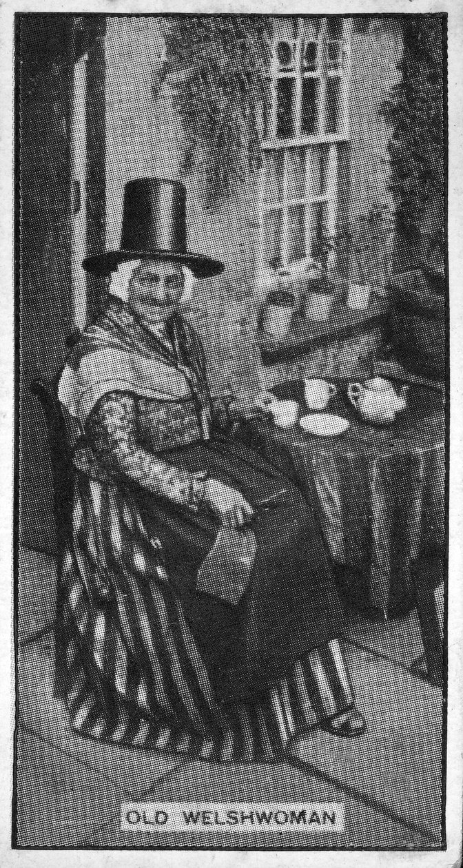 Old Welsh Woman, po fotografii z konce 19. století od British Photographer