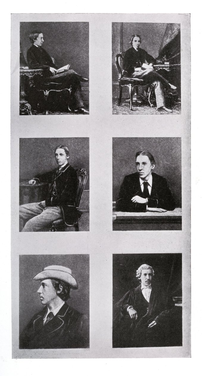 Série fotografií Roberta Louise Stevensona jako adolescenta, jako mladého muže a jako advokáta od British Photographer