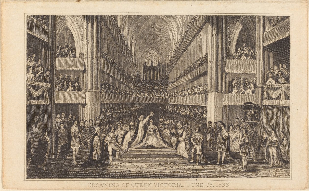 Korunování královny Viktorie, 28. června 1838 [pravá polovina] od British 19th Century
