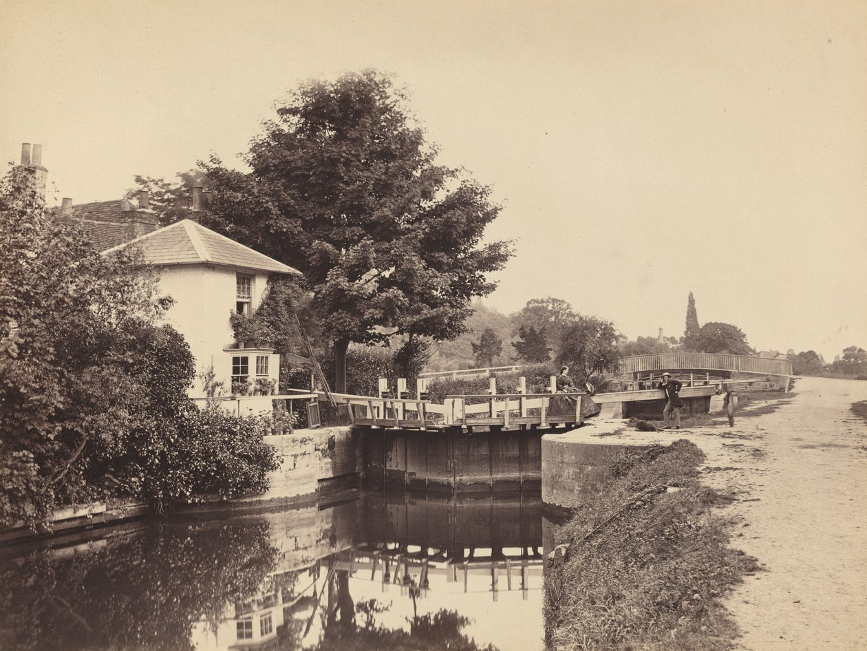 Chata správce zámku a brány zámku od British 19th Century