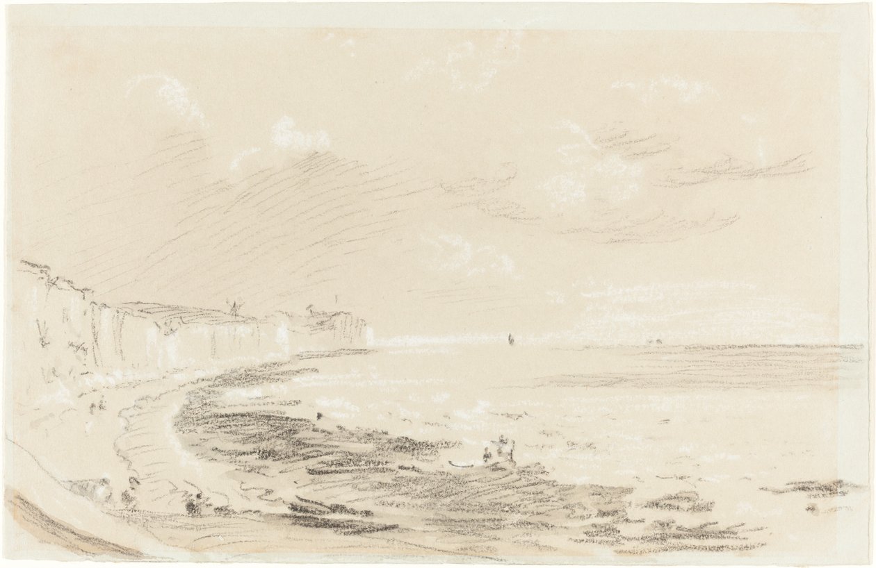 Scéna mořského pobřeží od British 19th Century