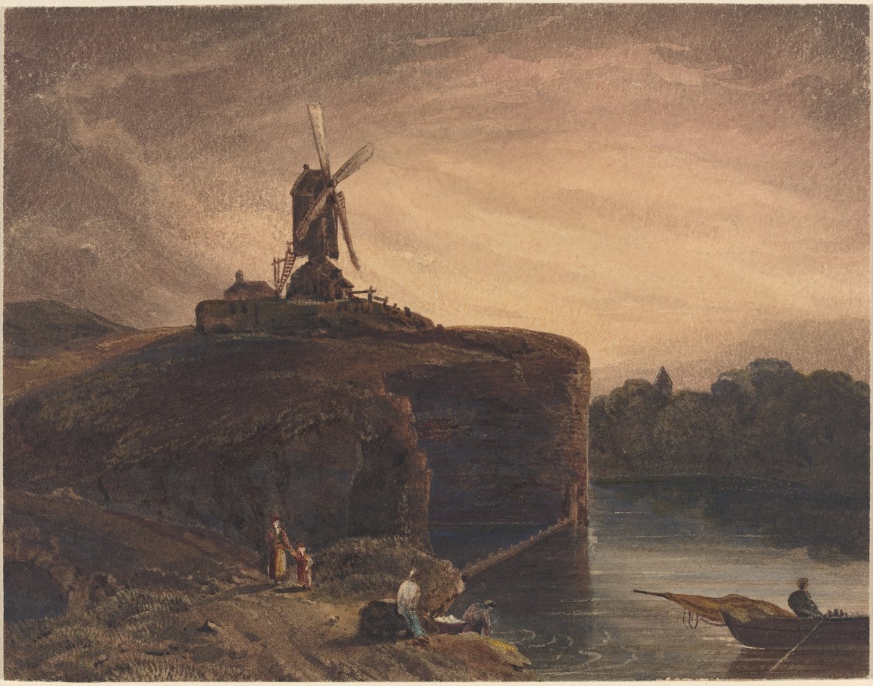 Mlýn od British 19th Century after Rembrandt van Rijn