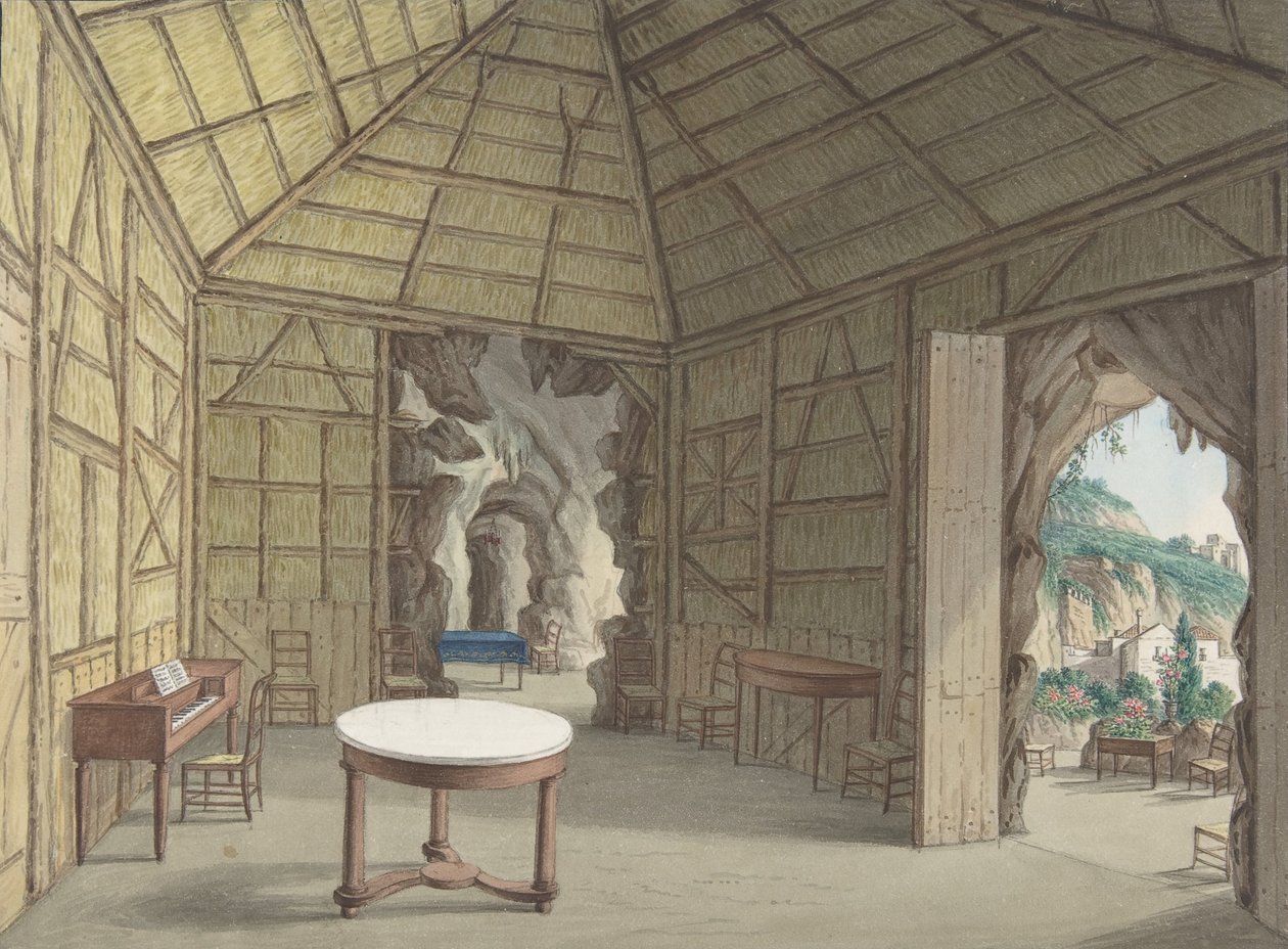 Jídelna, Villa Barbaja, Neapol, 1800-1870. od British Anonymous 19th Century.