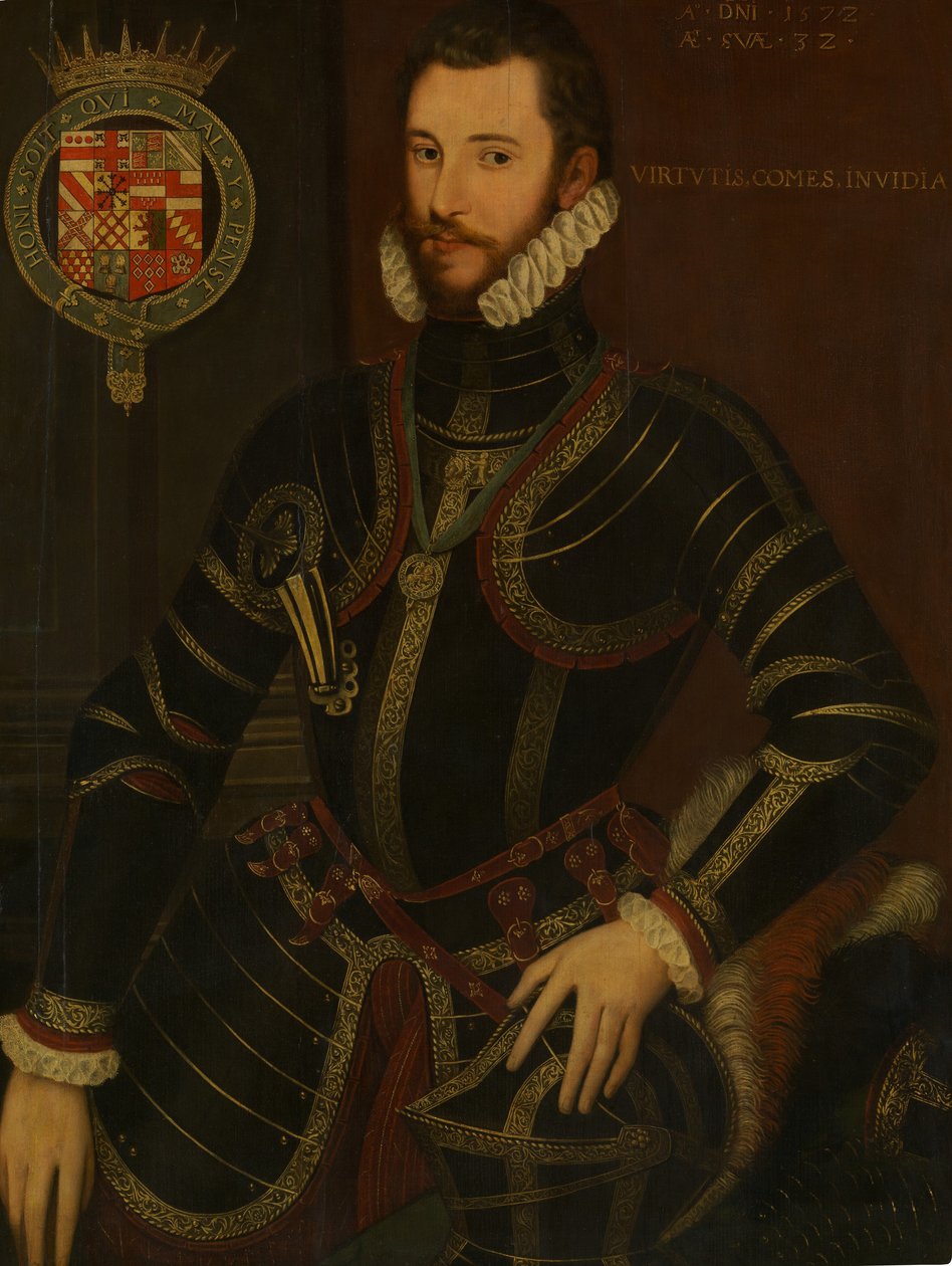 Portrét Waltera Devereuxe 1539-1576, prvního hraběte z Essexu, z roku 1572. od British Painter.