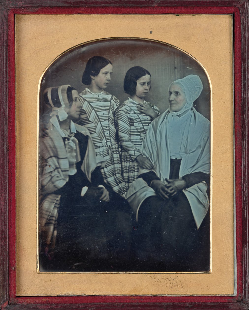Isabel, Charlotte, Rebecca a Charlotte Anne Ashworth,c. 1846-1847 (foto) od British Photographer