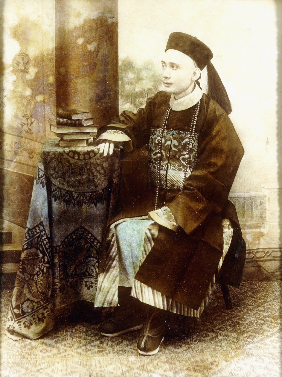 Portrét mandarína, pravděpodobně kantonský, cca 1890, cca 1890 od British Photographer