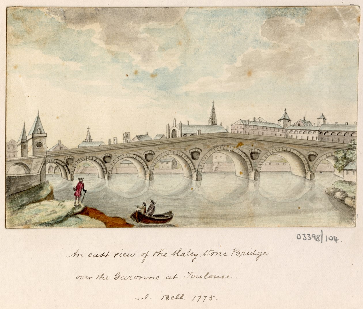 Série skic, pohledy ve Velké Británii, kontinentu a Americe 1772-1778 (akvarel) od British School