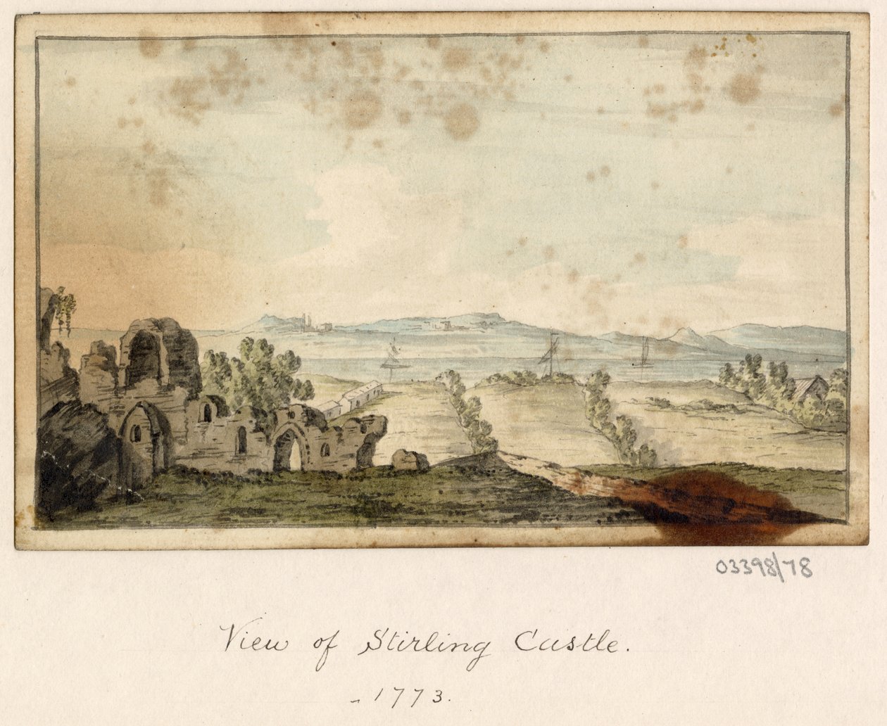 Série skic, pohledy ve Velké Británii, kontinentu a Americe 1772-1778 (akvarel) od British School