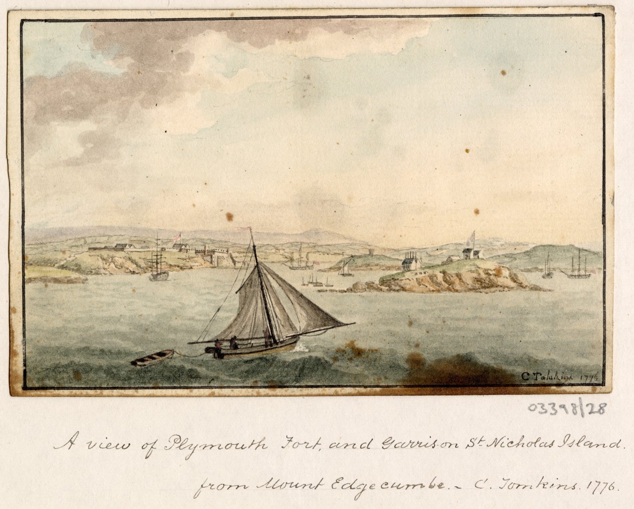 Série skic, pohledy ve Velké Británii, kontinentu a Americe 1772-1778 (akvarel) od British School
