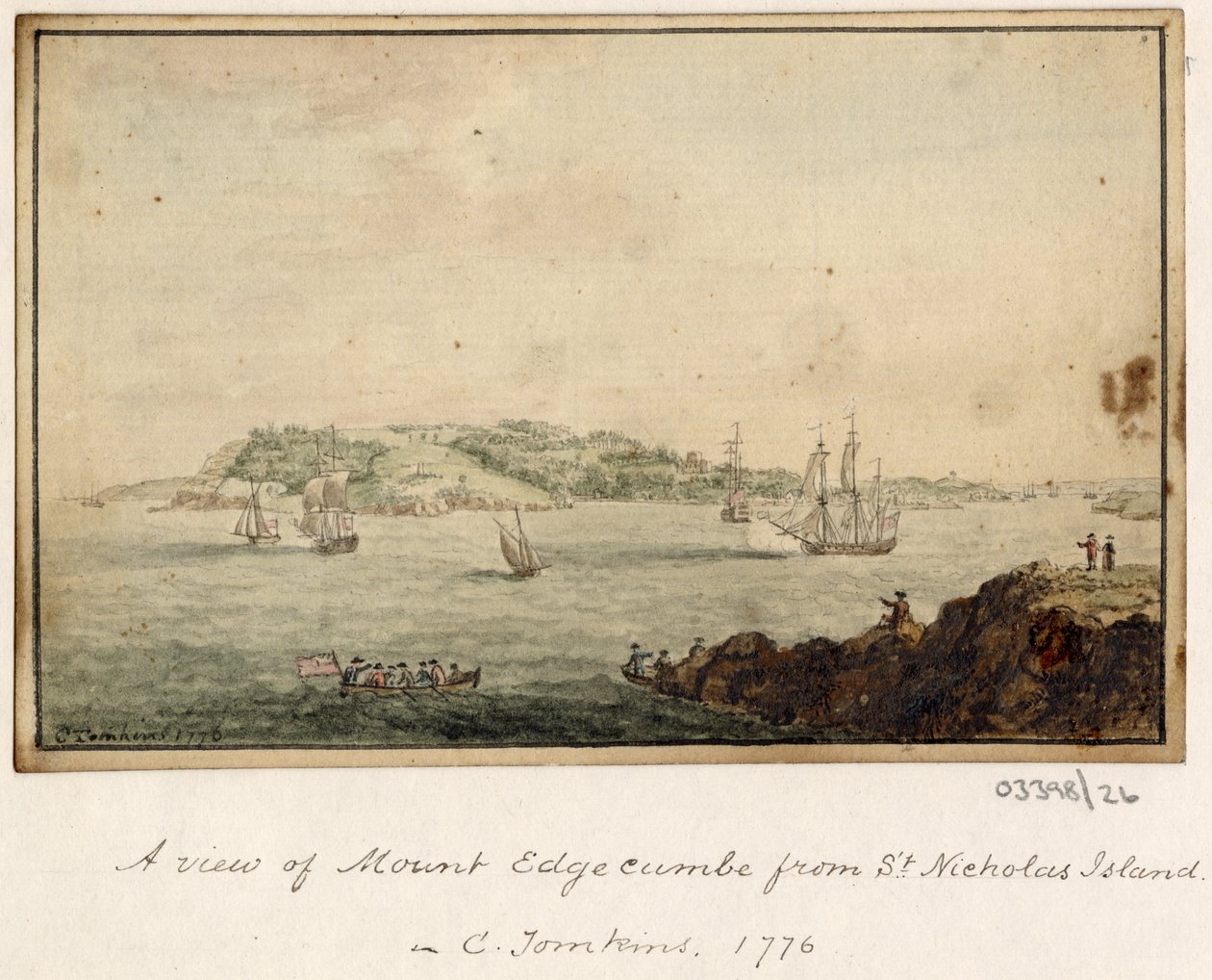 Série skic, pohledy ve Velké Británii, kontinentu a Americe 1772-1778 (akvarel) od British School